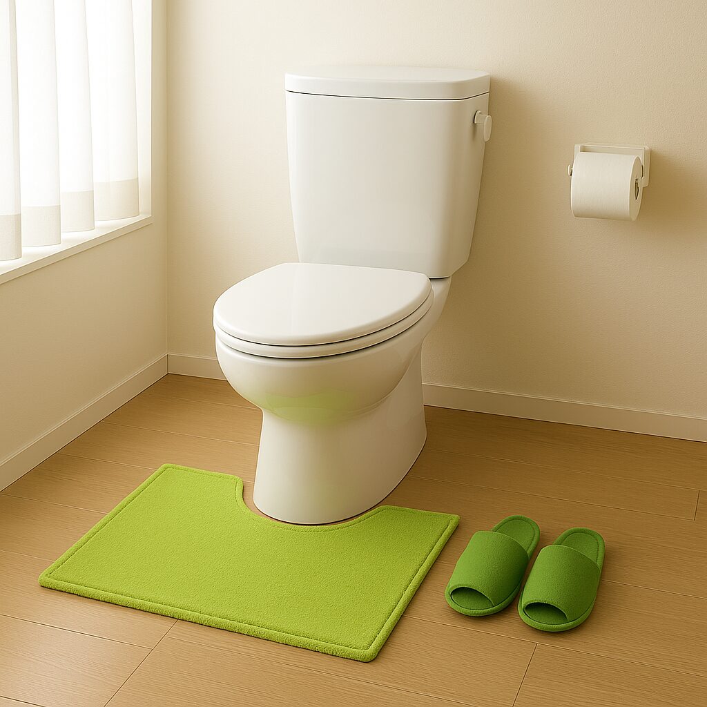 何も置かれていない清潔なトイレタンクの上