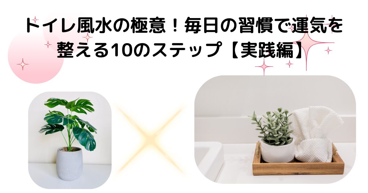 イレ風水の実践習慣で金運・健康運をアップさせる方法